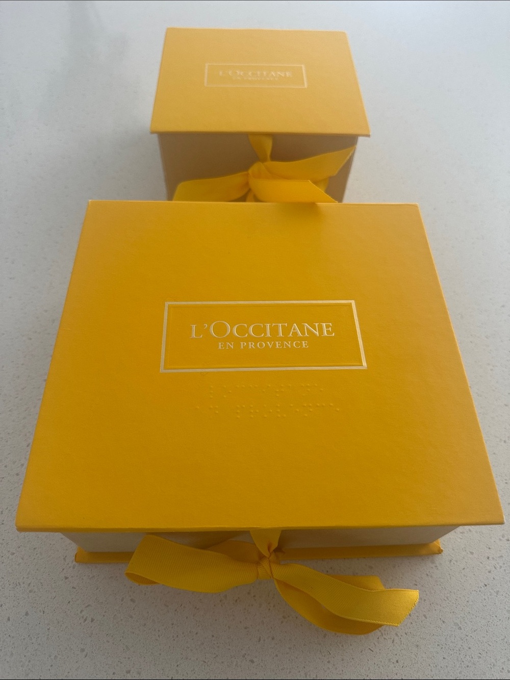 L'Occitane Yellow Gift Box Set Organizer